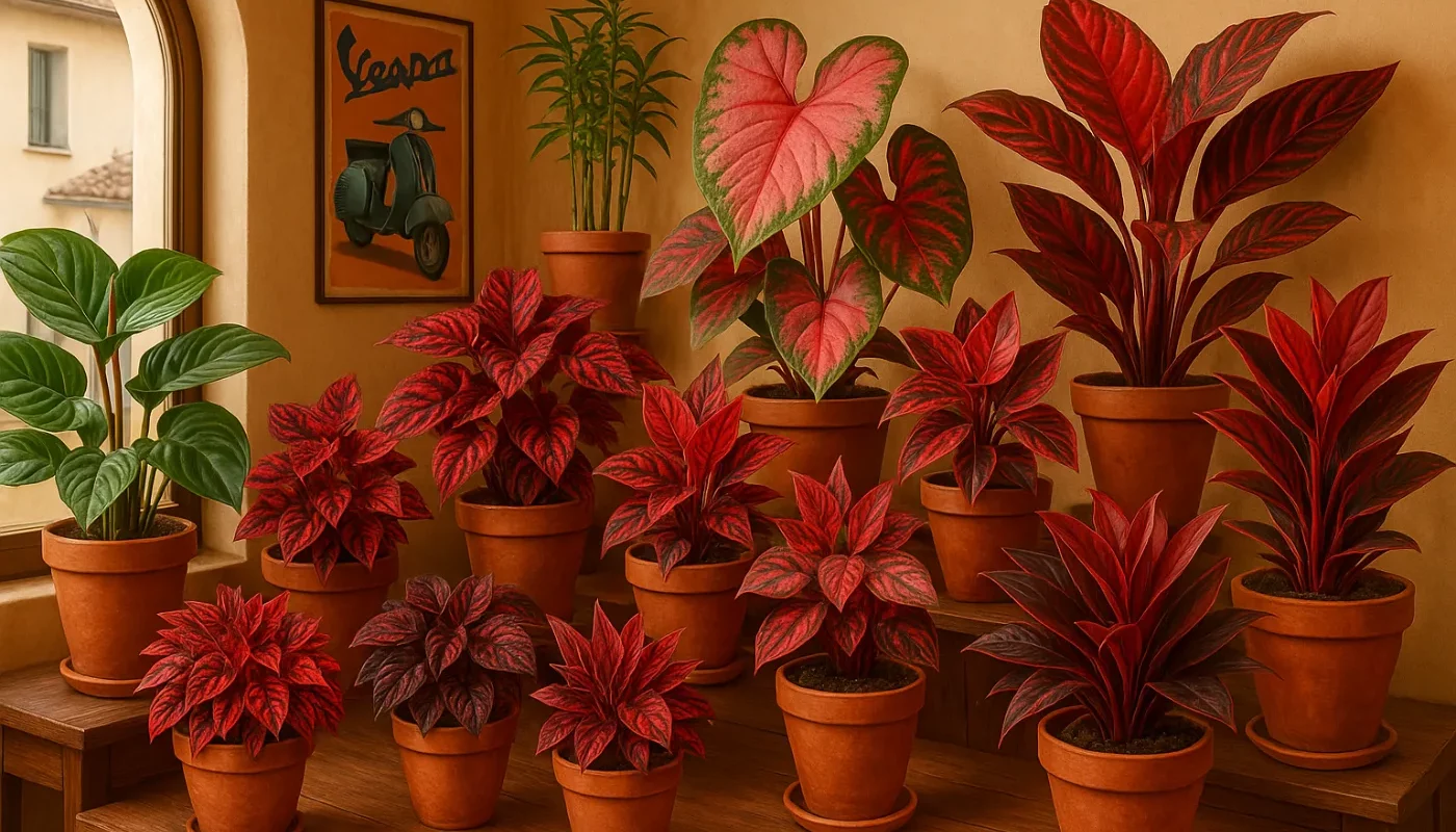 11 piante a foglia rossa che trasformano la casa