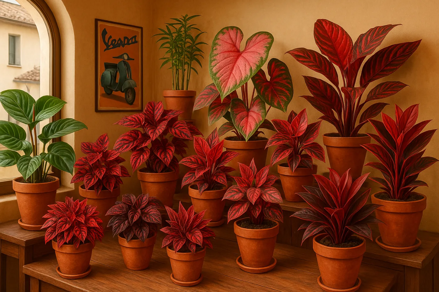 11 piante a foglia rossa che trasformano la casa