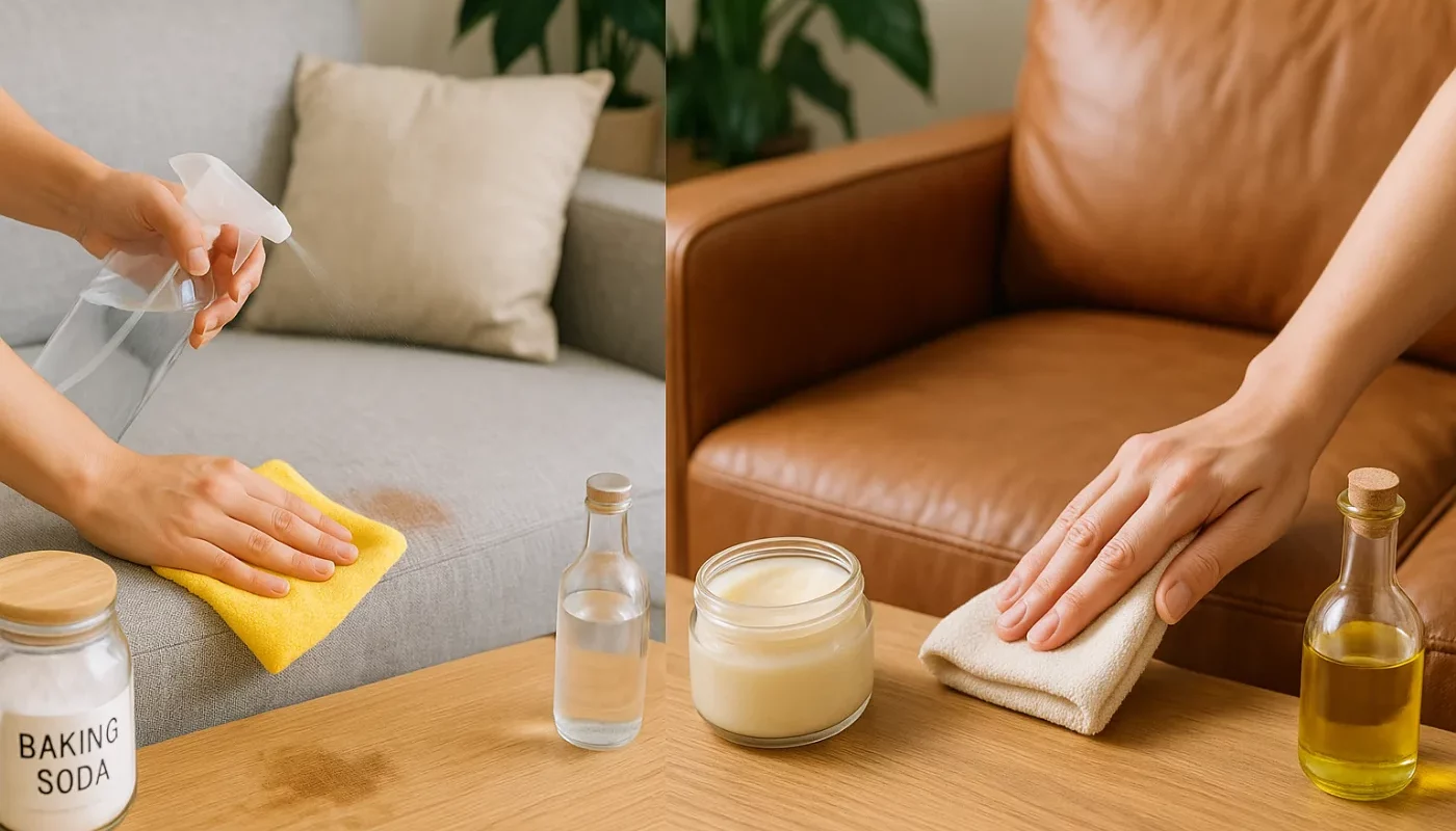 Come pulire il divano: guida completa tessuto e pelle