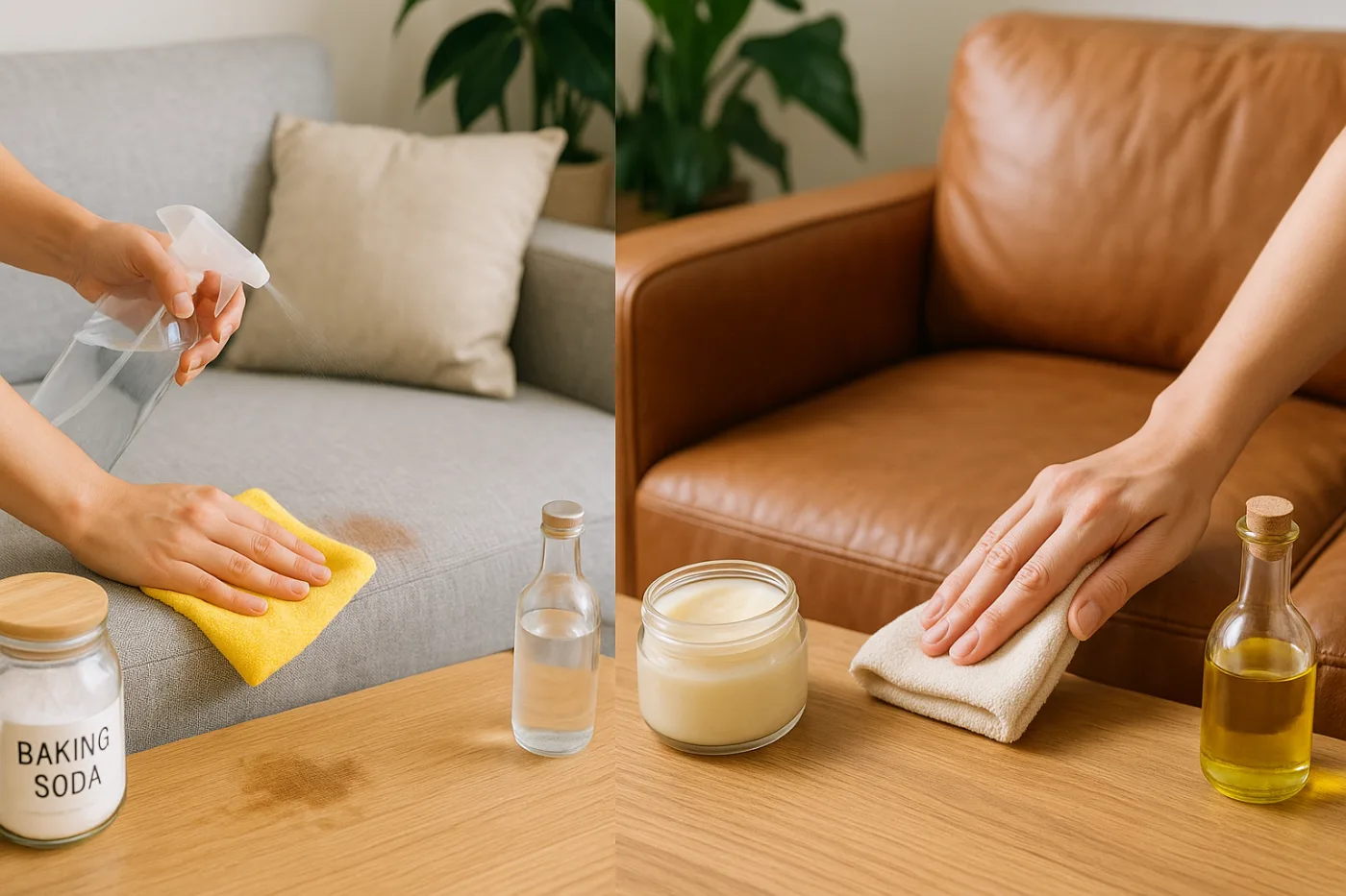 Come pulire il divano: guida completa tessuto e pelle