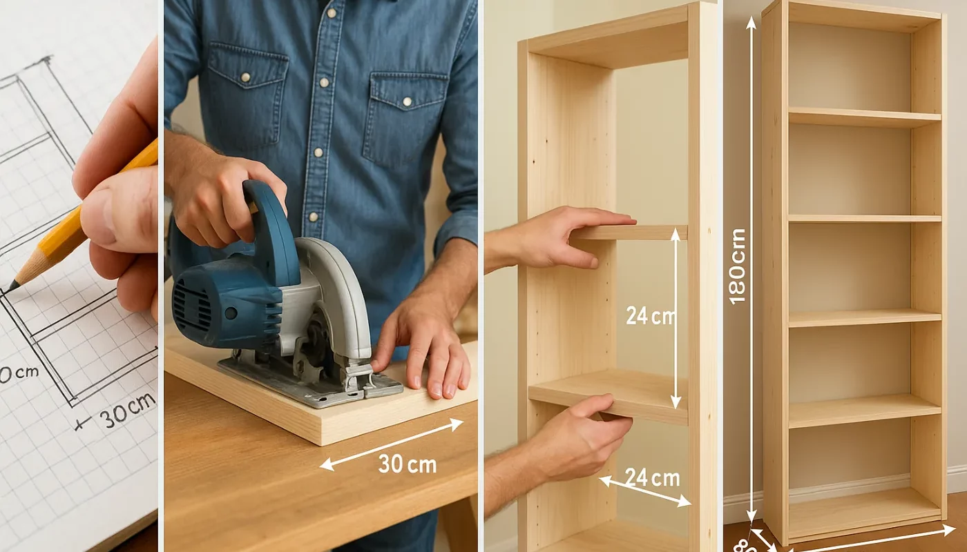 Libreria fai da te: tutorial passo passo con misure