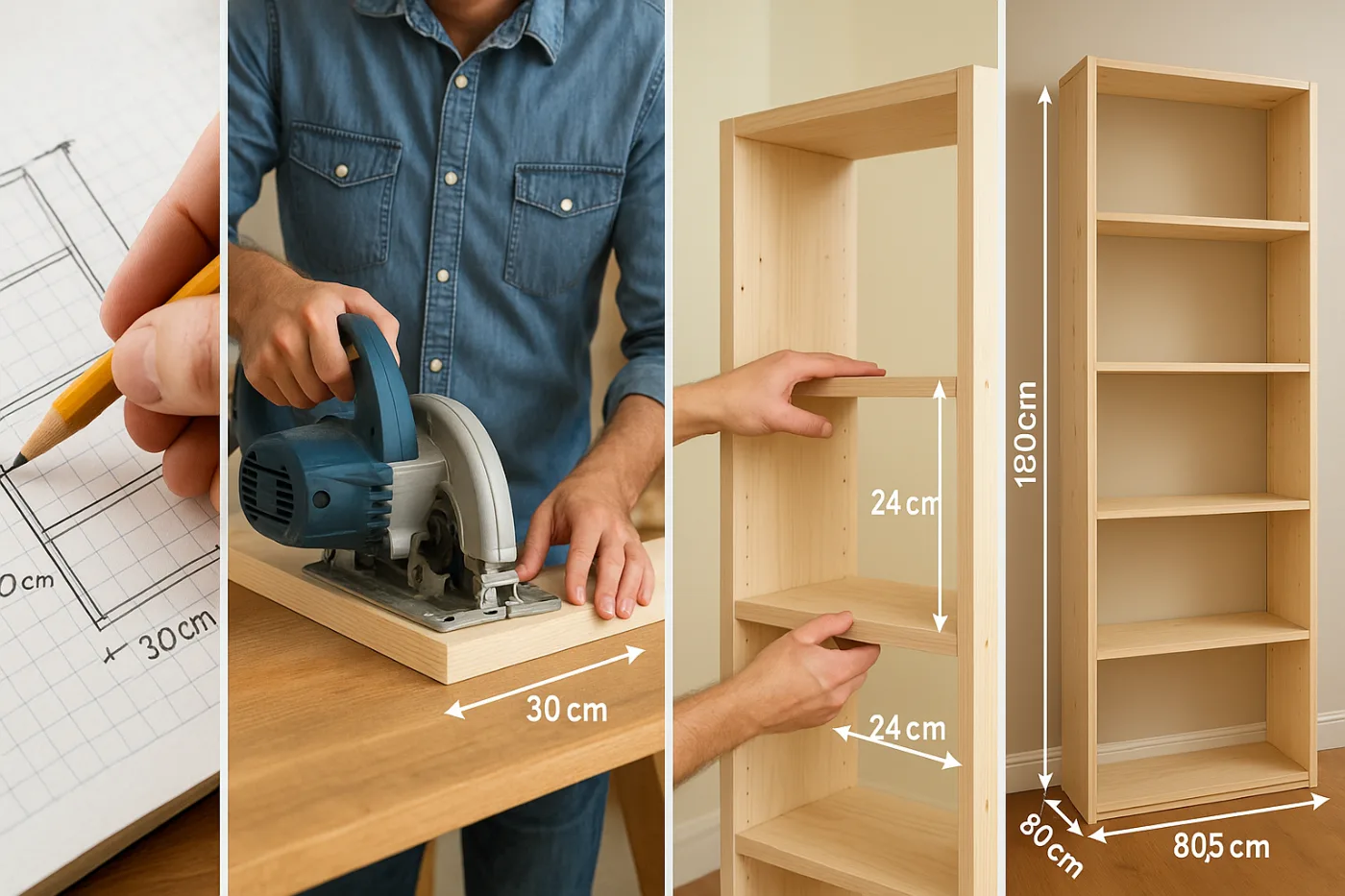 Libreria fai da te: tutorial passo passo con misure