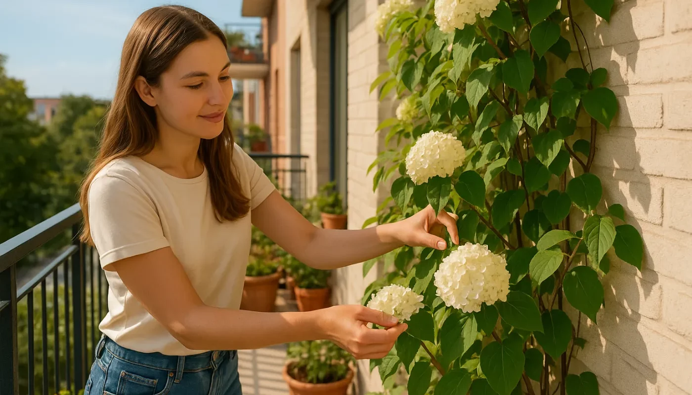 Ortensia rampicante: come coltivarla sul balcone