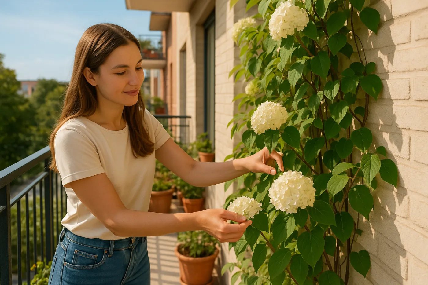 Ortensia rampicante: come coltivarla sul balcone