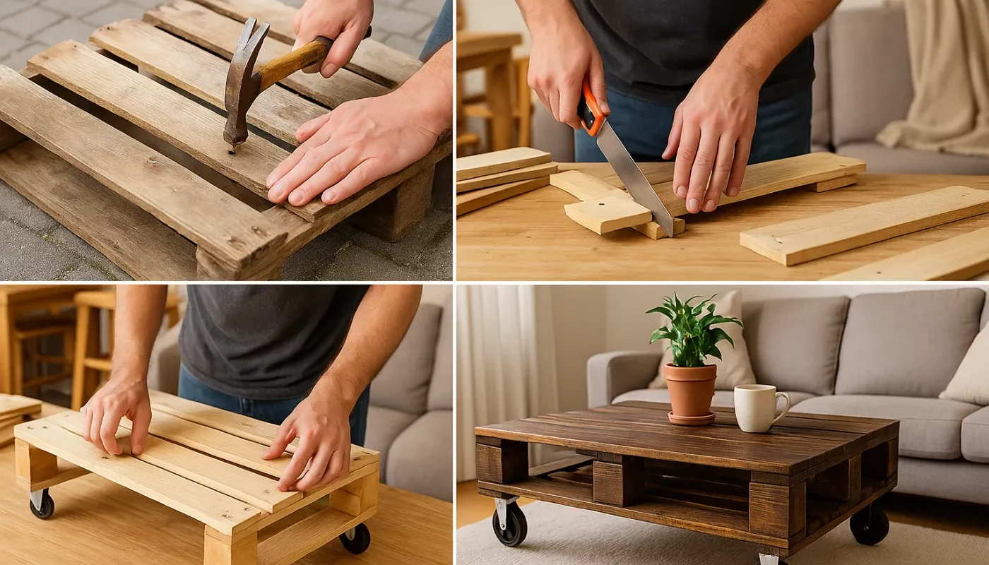Tavolino fai da te con pallet: guida completa + foto