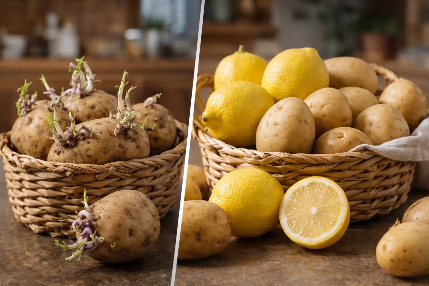 Patate germogliate? Il trucco geniale con questo frutto le conserva perfettamente