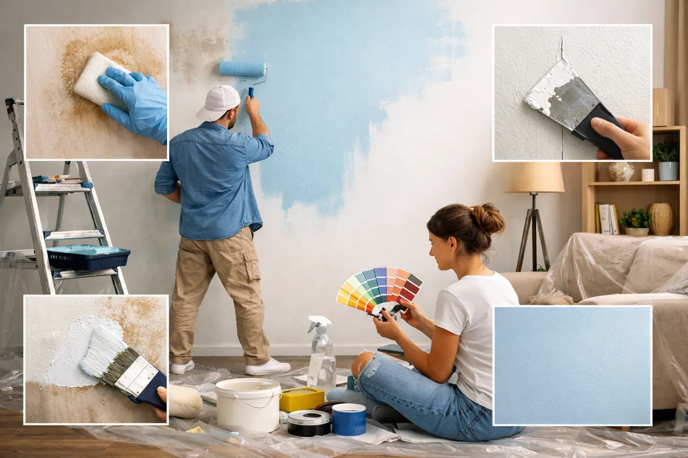 Pittura pareti: 4 trucchi infallibili per eliminare ogni traccia