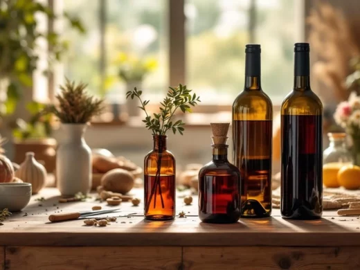 Bottiglie di vino trasformate in vasi: decorazioni balcone a costo zero