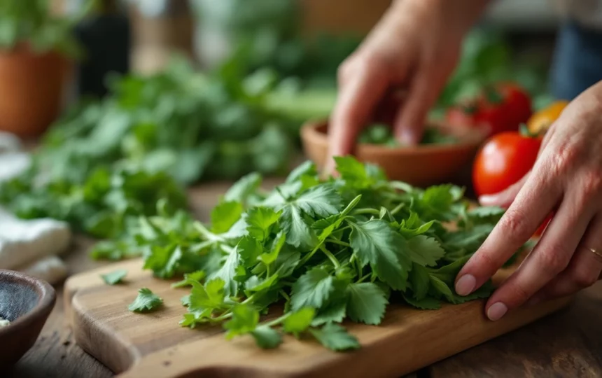Conservare le verdure estive appena raccolte: metodi pratici per mantenere freschezza e nutrienti — close-up ingredients preparation step fresh food