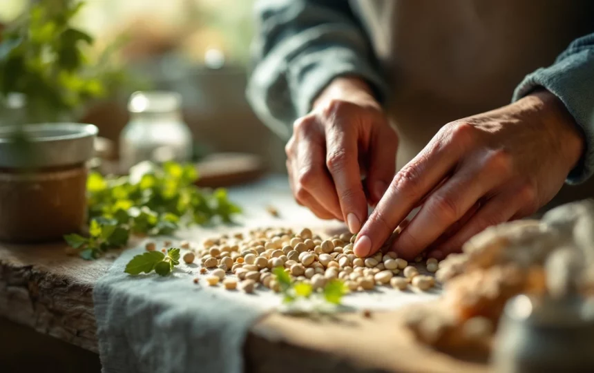 Conservare le verdure estive senza frigorifero: metodi tradizionali per l'estate — close-up craft step materials tools DIY process