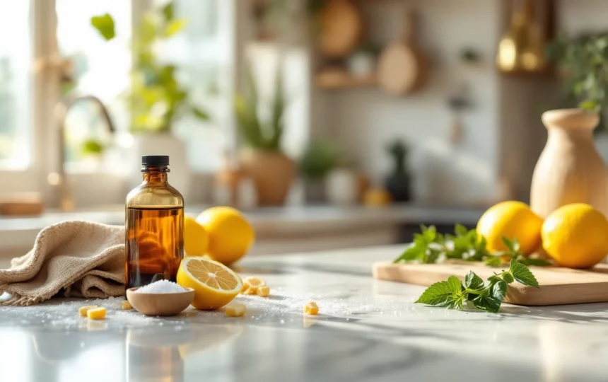 Creare un'angolo fresco in casa senza condizionatore: strategie di ventilazione e isolamento per l'estate — close-up detail step ingredients natural cleaning