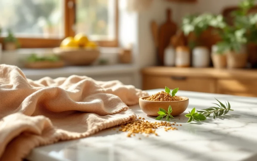 Proteggere i balconi e le terrazze dal caldo estivo: soluzioni pratiche con tessuti e piante — close-up detail step ingredients natural cleaning