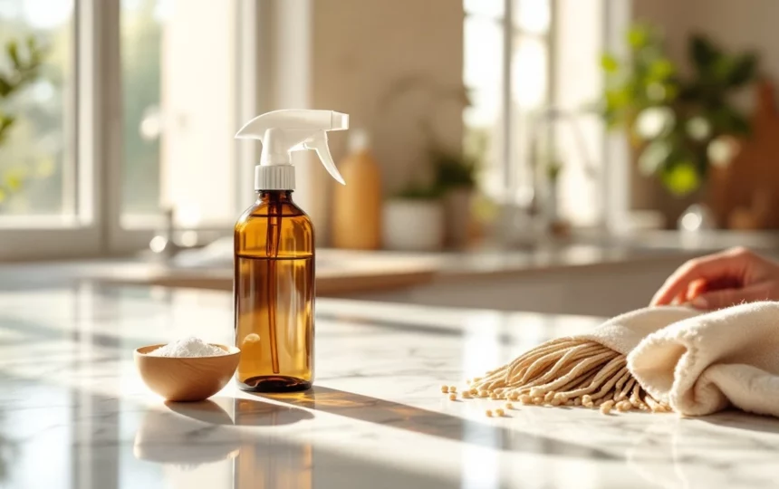 Proteggere la casa dal caldo estivo: schermi solari e ventilazione naturale — close-up detail step ingredients natural cleaning