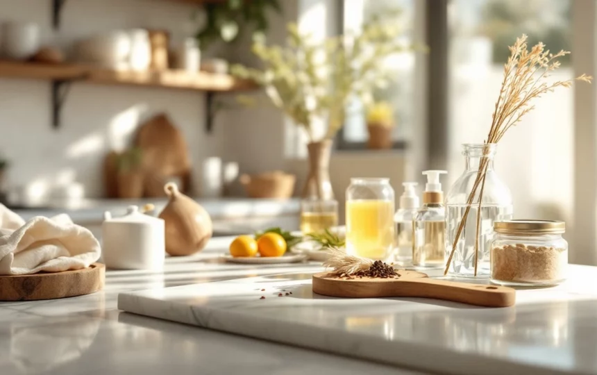 Organizzare lo spazio interno per ridurre stress e affaticamento: layout funzionali per la stagione estiva — close-up detail step ingredients natural cleaning